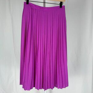 J. Crew Factory Midi Length Pleated Skirt Orchid Size 4, Lined, Zip-Closure